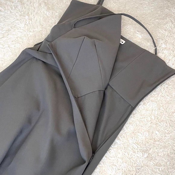 Zara ZW COLLECTION RUCHED DRESS. Khaki. Size S. New with Tags. - Picture 7 of 15